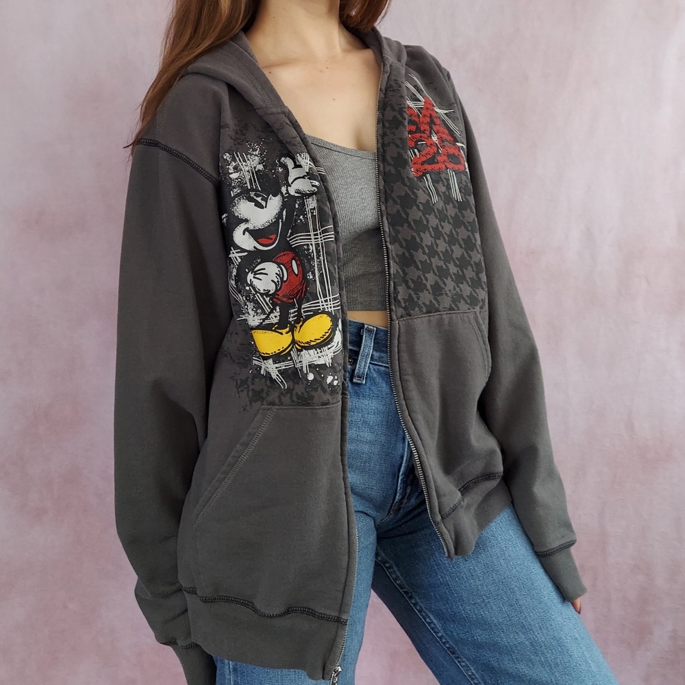 Mickey Mouse Skater Houndstooth Zip-Up